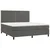 Vidaxl Box spring postelja z vzmetnico temno siva 180x200 cm žamet