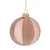 Novogodišnja kugla roze, pliš/ SJAJ D.8cm staklo 139222