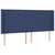 Vidaxl Box spring postelja z vzmetnico LED modra 200x200 cm blago