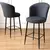 Hanah Home Set barskih stolica Alte, 6 komada, Antracit-crni