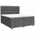 Vidaxl Box spring postelja z vzmetnico temno siva 200x200 cm blago