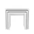 Hanah Home Set klub stolova, 3 komada Zariel Beli