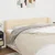Vidaxl Vzglavje z ušesi krem 163x23x78/88 cm blago