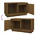 Vidaxl TV omarica medeno rjava 74x35x44 cm trdna borovina