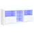 Komoda s LED svjetlima bijela 162 x 37 x 67 cm