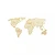 WALLXPERT World Map In The Stripes Gold (120 x 65)