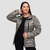 GymBeam Women‘s Puffer Jacket Vetiver/Black