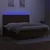 Vidaxl Box spring postelja z vzmetnico LED temno rjava 200x200cm blago