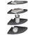 Lebdeća polica s policom 4 pcs Antracit 30 x 30 x 2 cm
