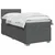 vidaXL Postelja boxspring z vzmetnico Temno siva 90 x 190 cm Blago
