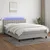 vidaXL Box spring postelja z vzmetnico LED sv. siva 140x200 cm blago