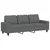 2-dijelni set sofa tamnosivi od tkanine