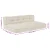 Jastučić za paletni kauč 2 pcs Krem 120 x 80 x 38 cm Tkanina