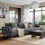 UPPAKRA Modularna sofa s 4,5 sedišta, Johanneshov tamnosiva