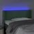 LED uzglavlje tamnozeleno 83x16x78/88 cm baršunasto