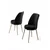 Hanah Home Set stolica Pefa, 45x91x42 cm, 4 komada, Crno-srebrne boje