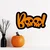 WallXpert zidna dekoracija od MDF-a HALMDF-010, natpis Boo! sa lobanjama, 44 x 23 cm