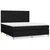 Greatstore Box spring postelja z vzmetnico črna 180x200 cm blago