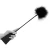 Ouch! Crop with Feather Tickler Black