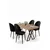 Hanah Home Trpezarijski set, 5 komada, Crni
