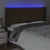 Vidaxl LED posteljno vzglavje temno rjavo 183x16x118/128 cm blago