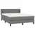 Vidaxl Box spring posteljni z vzmetnico temno siv 140x190 cm blago