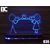 Black Cut 3D Lampa Nazovi me Svetlo plava