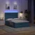 Vidaxl Otomanska postelja z vzmetnico & LEDs modra 140x190 cm