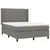 Vidaxl Box spring postelja z vzmetnico LED temno siva 140x200 cm blago