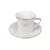 PORCELAN SET ZA KAFU 120ml 6/1 (CVETIĆI/SIVI) DT2407004D