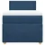 Vidaxl Box spring postelja z vzmetnico modra 90x190 cm blago