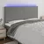 Vidaxl LED posteljno vzglavje temno sivo 200x5x118/128 cm blago