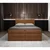 MID.YOU POSTELJA BOXSPRING 180 cm  x 200 cm , les, tekstil, leseni material opečnato rjava