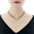 Ženska majorica amour crna kožna Čelična ogrlica sa bisernim privezkom 8 mm ( 16162.01.0 000.010.1 )