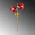 Opviq Zidna lampa Benek-15-14421, 35x25x72cm, IP20, Zlatna boje