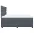 Vidaxl Box spring postelja z vzmetnico temno siva 200x200 cm žamet