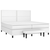 vidaXL Box spring postelja z vzmetnico bela 200x200 cm umetno usnje