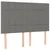 Vidaxl Box spring postelja z vzmetnico LED temno siva 140x200 cm blago