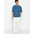 Trendyol Basic Indigo Oversize/Wide Fit Textured Waffle Short Sleeve T-Shirt