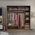 Hanah Home Garderober Kale-7169, 220x210x60 cm, Hrast-crni