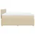 Vidaxl Box spring postelja z vzmetnico krem 200x200 cm blago