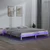 Vidaxl LED posteljni okvir bel 140x200 cm trden les