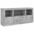 Komoda s LED svjetlima siva boja betona 142,5x37x67 cm