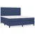 Vidaxl Box spring postelja z vzmetnico modra 160x200 cm blago