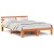 vidaXL Leseni okvir postelje Voskasto rjava Trden les 160 x 200 cm