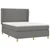 Vidaxl Box spring posteljni z vzmetnico temno siv 140x190 cm blago