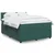 Vidaxl Box spring postelja z vzmetnico temno zelena 160x200 cm žamet