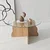 HANAH HOME Sto za dnevnu sobu Butterfly Sapphire Oak Transparent