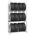 Stalci za gume s 3 razine 2 kom srebrni 110x40x200 cm čelični