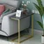 HANAH HOME Pomoćni stočić Narin Anthracite Gold